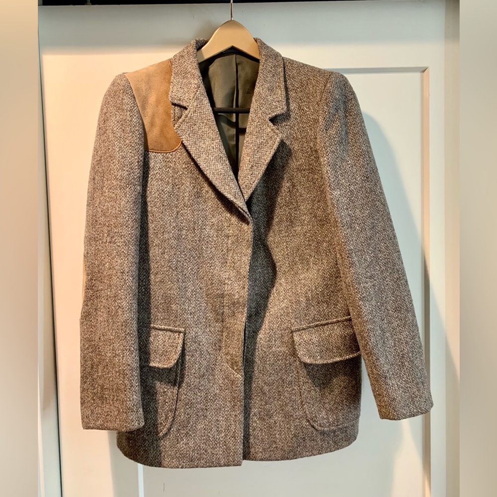 L.L. Bean vintage Gray and Brown Classic Blazer